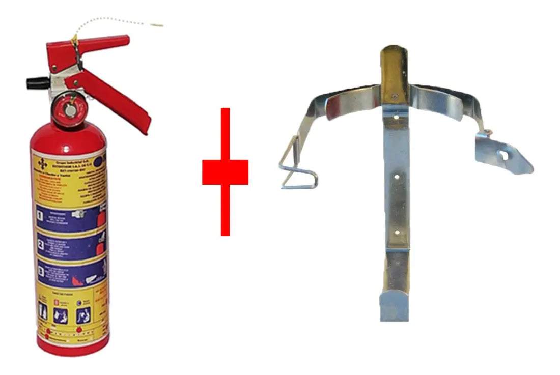 Kit Extintor Para Coche 1kg Pqs Carta Responsiva Y Curso