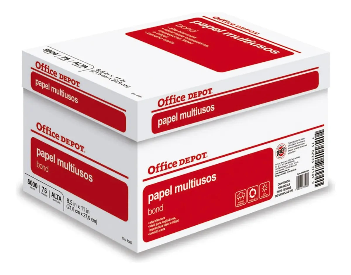 Caja De Papel T/carta 5000 Hojas Office Depot