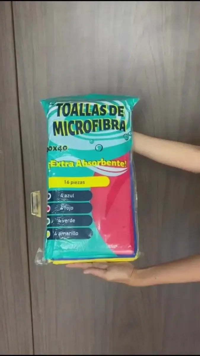 Paño De Limpieza De Microfibra,paquete Con 16 Pzas 40x40 Cms