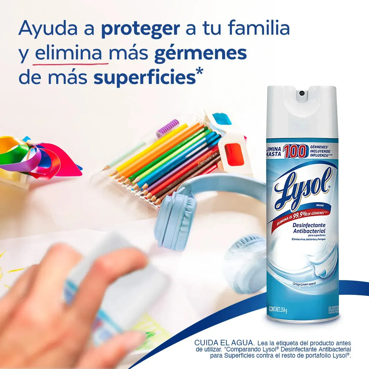 Limpiador Lysol Lysol Desinfectante Spray naranja en aerosol