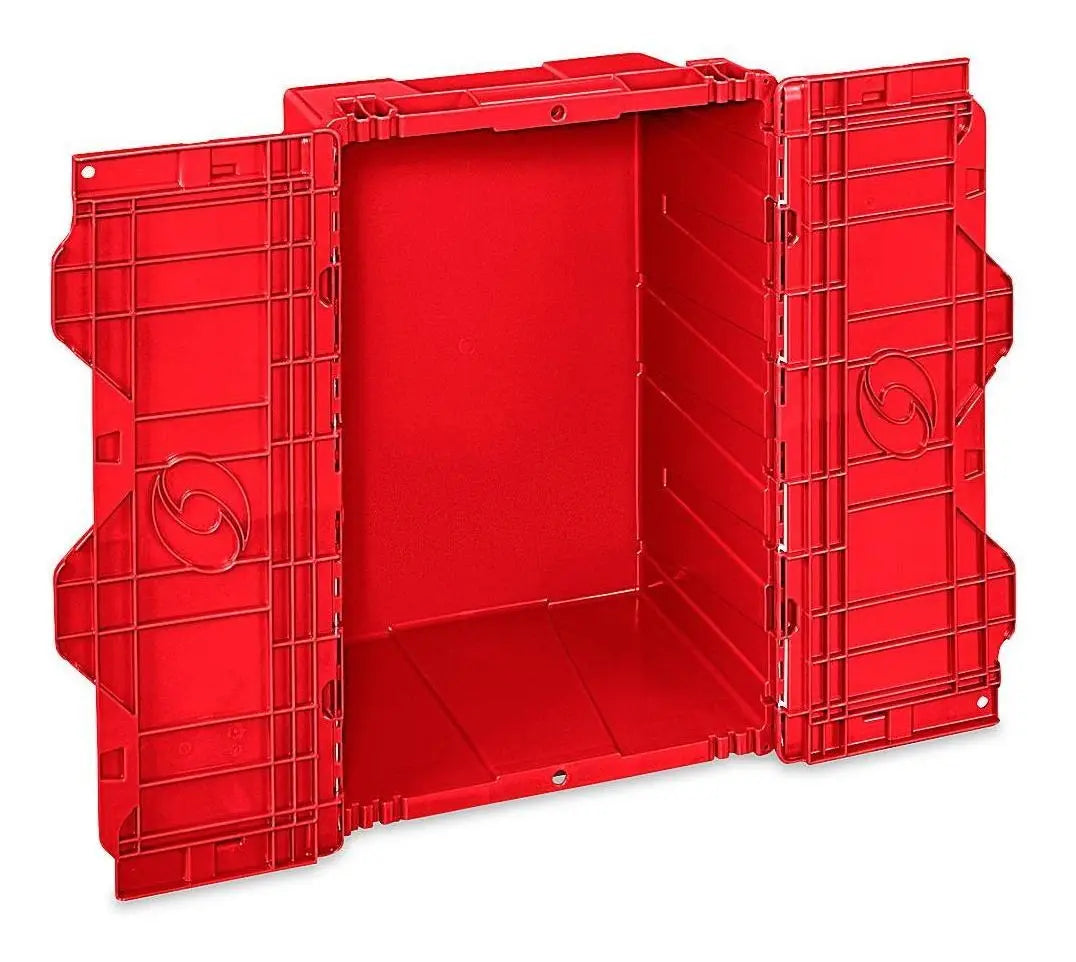 Contenedores Plásticos De Almacen - 51x36x21cm, Rojo - 3/paq