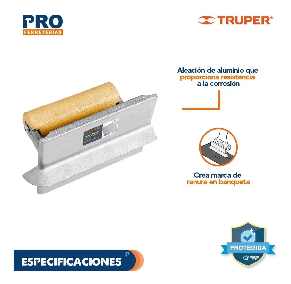 Rayador Banqueta 11 X 5'', Aluminio 15424