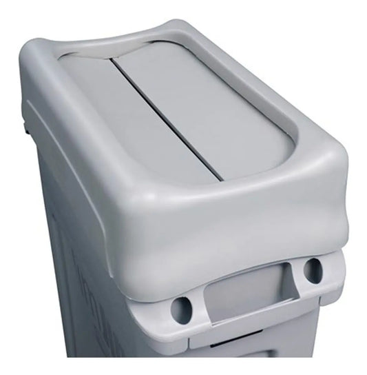 Tapa Abatible Slim Jim Rubbermaid Intocable Para Contenedor Color Gris