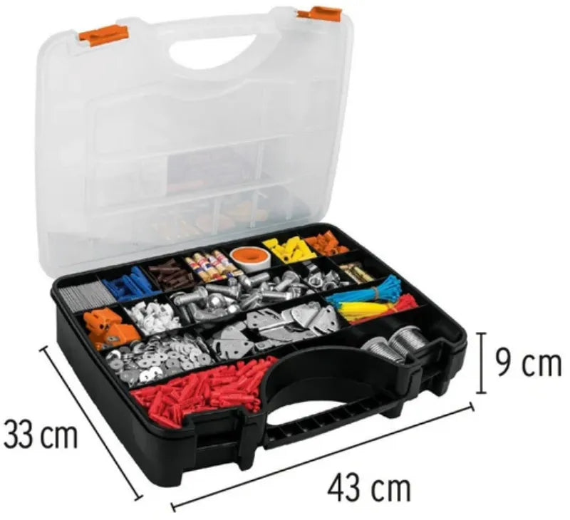 Organizador 17' Reforzado Con 17 Compartimentos, Truper Color Negro