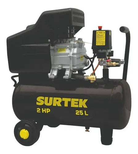 Compresor De Aire Electrico Lubricado 25l Surtek Comp425b