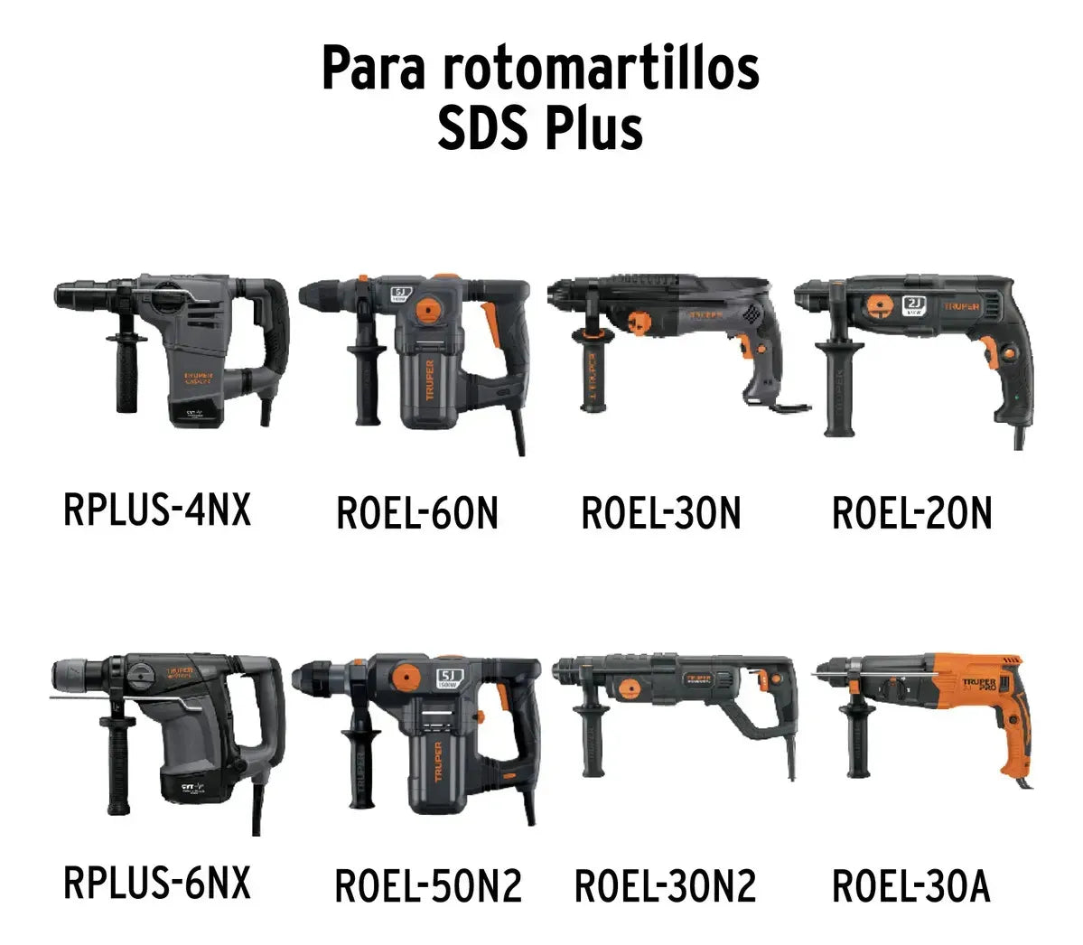Caja Con 5 Broca Sds Plus 1/2 X 18', Truper