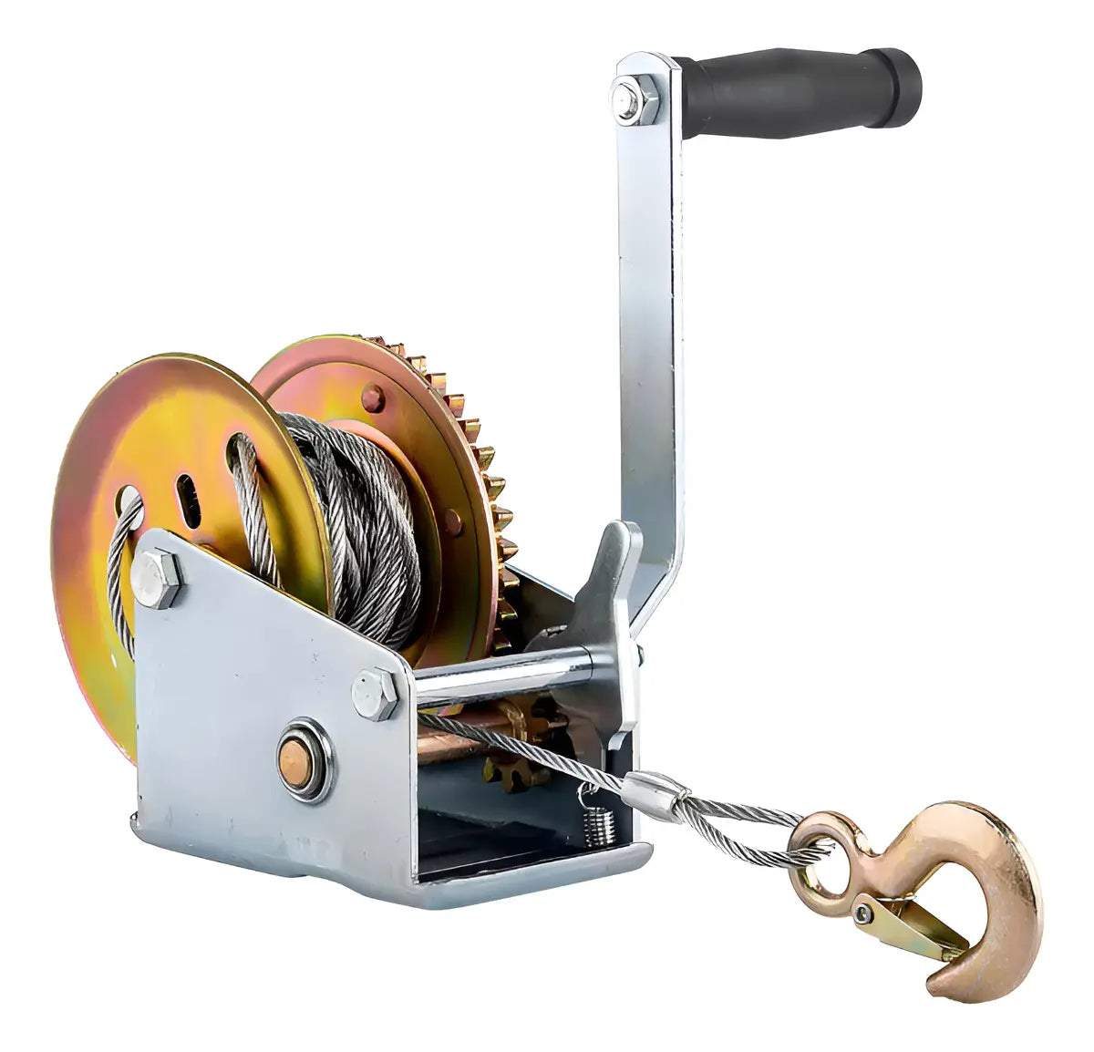 Malacate Manual Apm1000lb Portatil 1000lbs Con Cable 7m