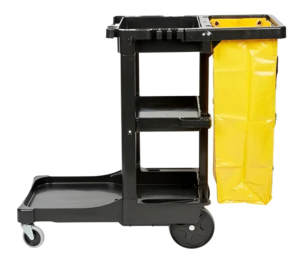 Carro De Limpieza De Servicio Tradicional 6173 Rubbermaid Negro