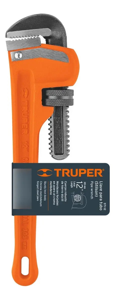 Llave Para Tubo, Stilson, 12' Truper Color Naranja