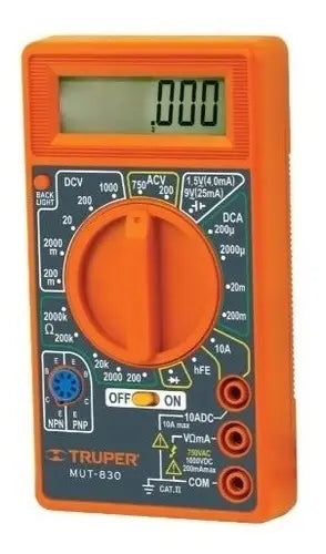 Multimetro Digital Truper Con Continuidad Audible Mut-830