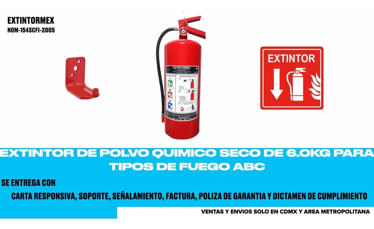 Extintor Cargado De Pqs De 6.0kg Nuevo