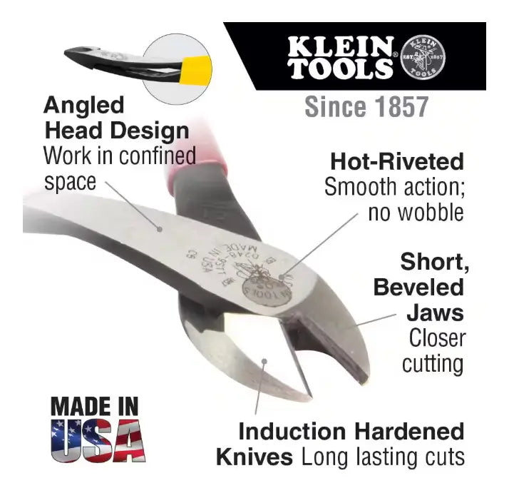 Pinzas De Corte Diagonal Y Cabeza Angulada Klein Tools Usa