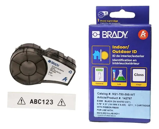 Etiquetas 3/4pulg. Vinil M21-750-595-wt Brady P/bmp21-plus