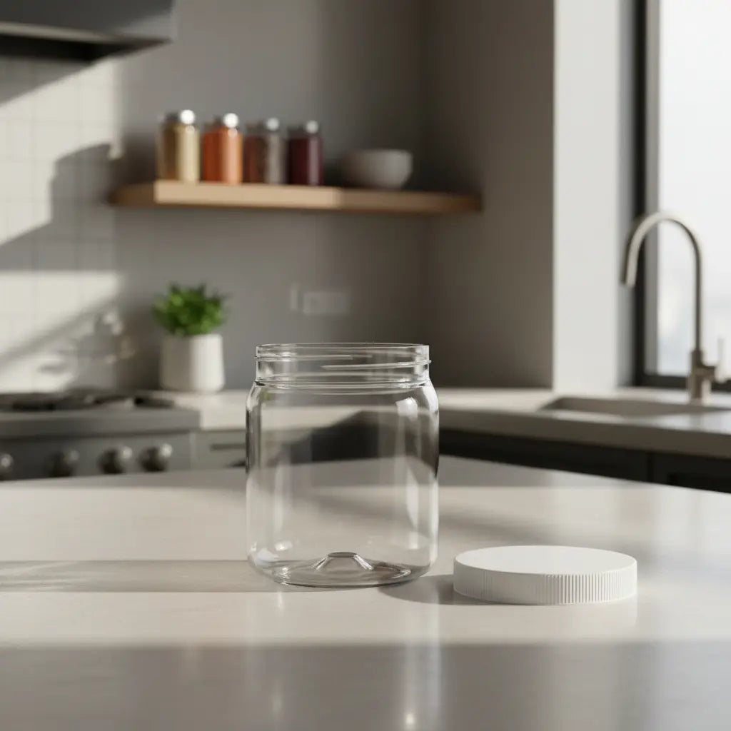 10 Botes De Plástico 500ml Con Tapa Para Almacenar