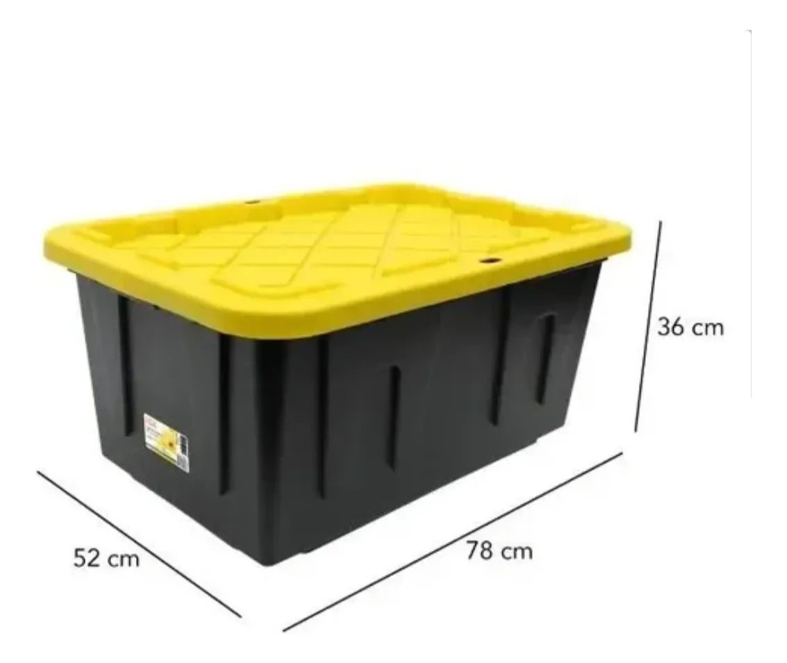 Caja De Plástico De Uso Rudo Negra Hdx 102l