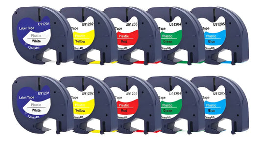 Cinta Compatible Dymo Letratag 12mm X 4m V/colores Y Modelos