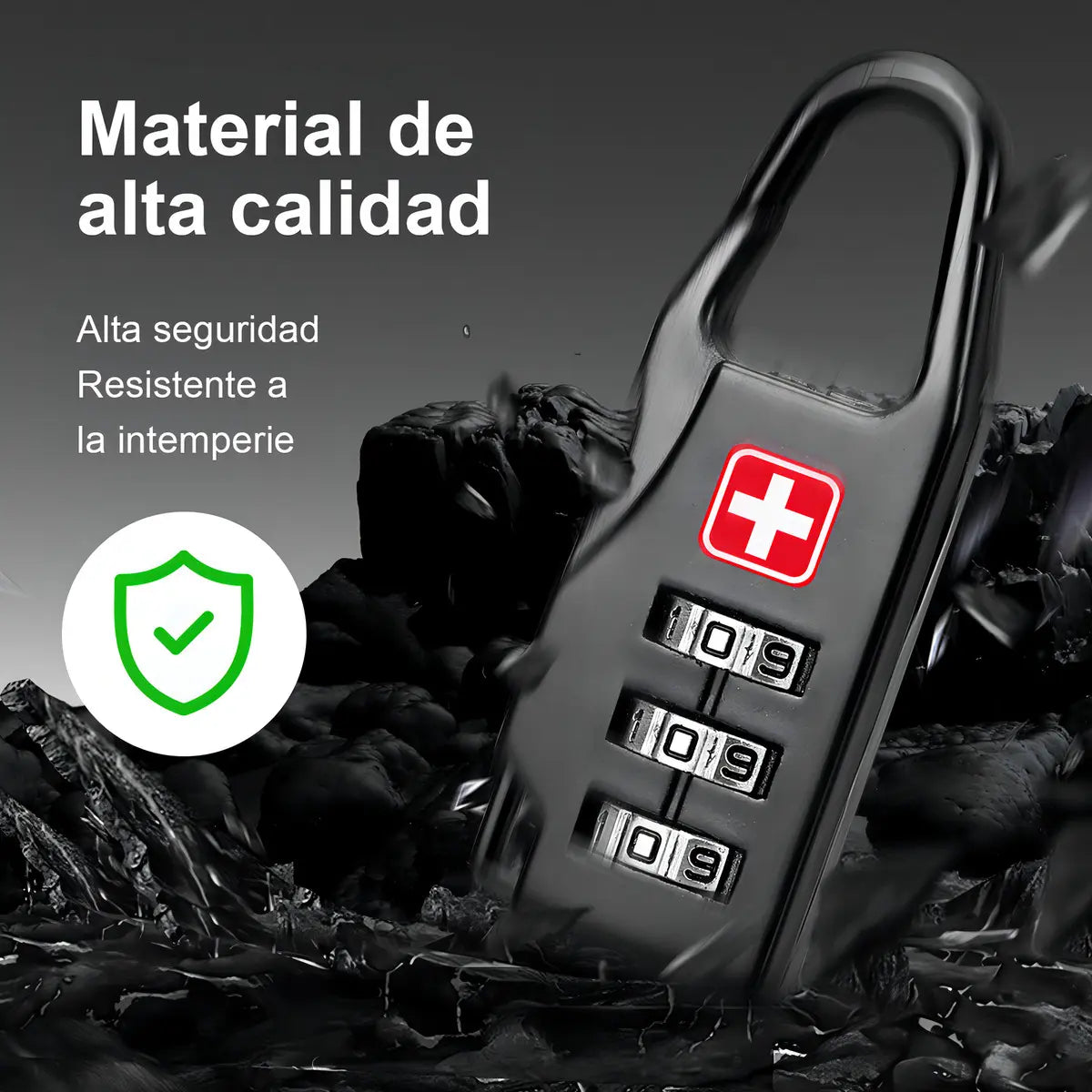 14 Pzs Candados Combinación Aleación Zinc Candado De Seguridad De Aleación De Zinc 3 Dígitos Para Mochilas Maletas Negro