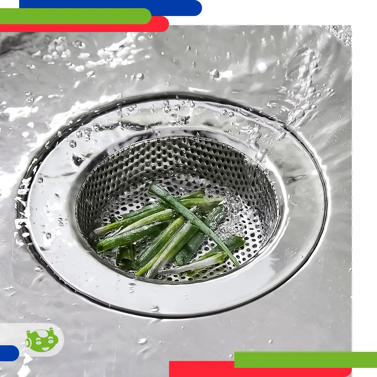 2 Pzs Coladora De Fregadero Tarja De Cocina En Acero Inoxidable 9 Cm, Rejilla Para Atrapar Restos De Comida. Fácil De Co