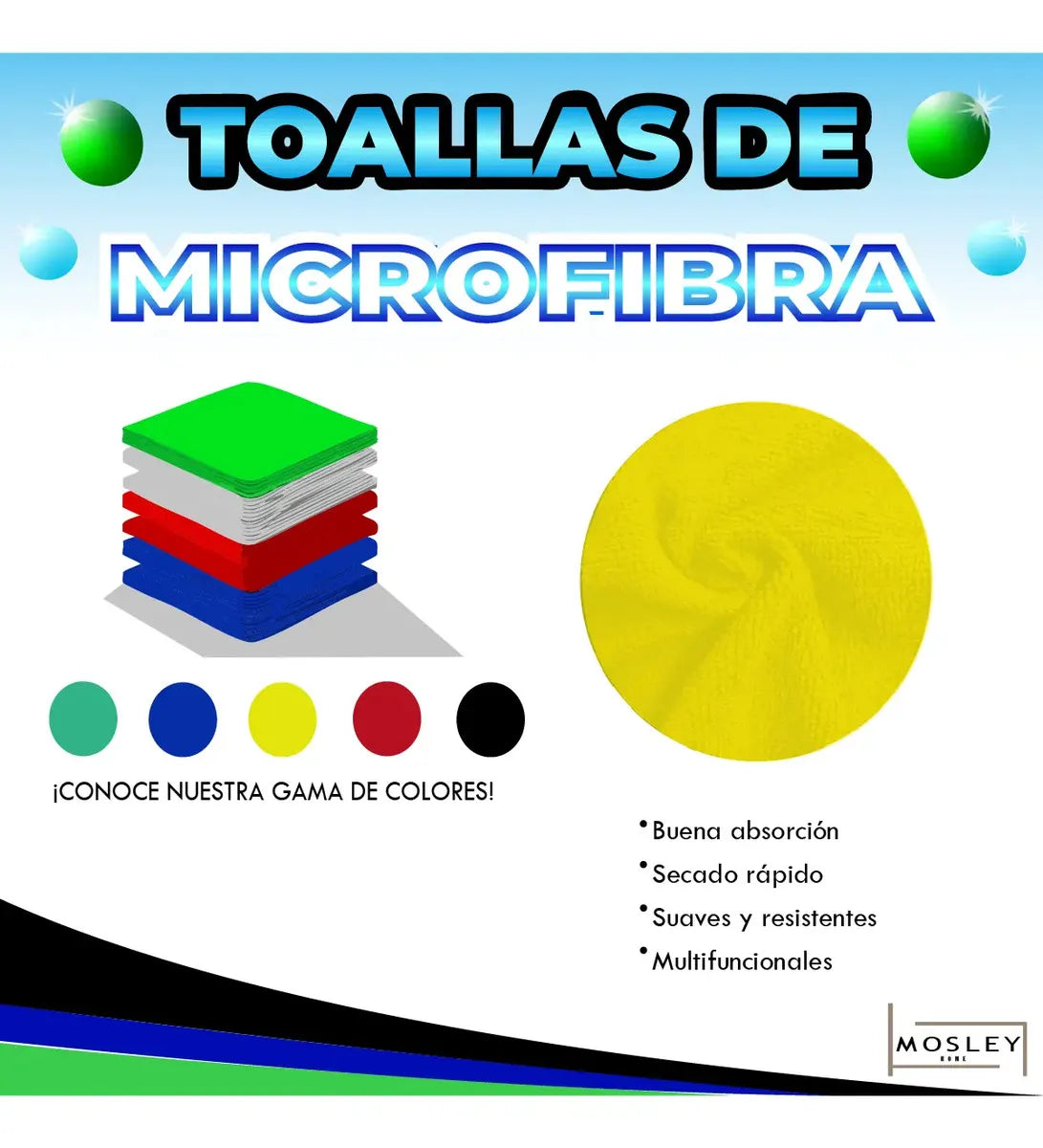 Paño De Limpieza De Microfibra Paquete Con 16 Pzas 40x40 Cms Color Amarillo