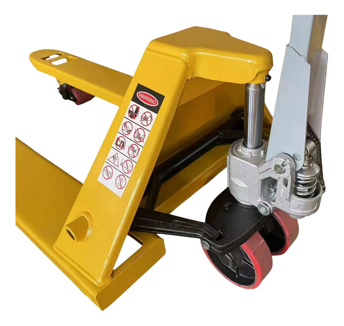 Patin Hidraulico Para Tarima 3 Ton Traspaleta Ruedas Pu Color Amarillo