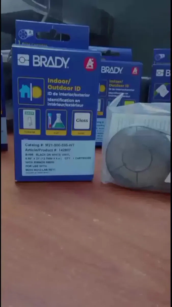 Etiquetas 1/2pulg. Vinil M21-500-595-wt Brady P/bmp21-plus