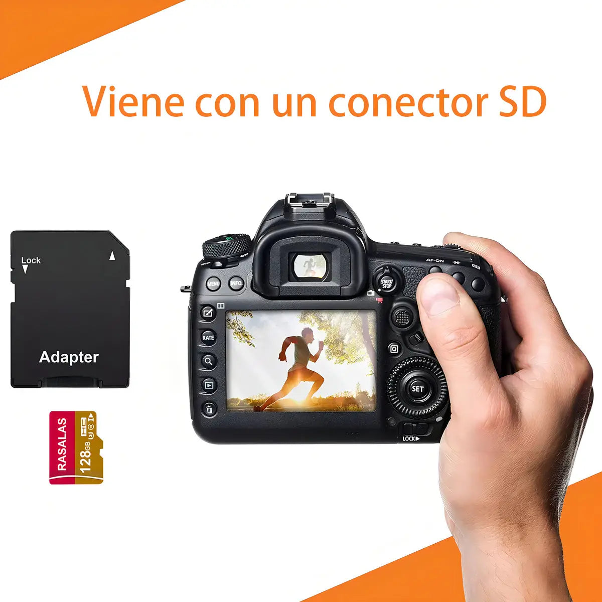 Tarjeta micro SD 128GB Rasalas UHS-I Clase 10 con Adaptador 90MB/s