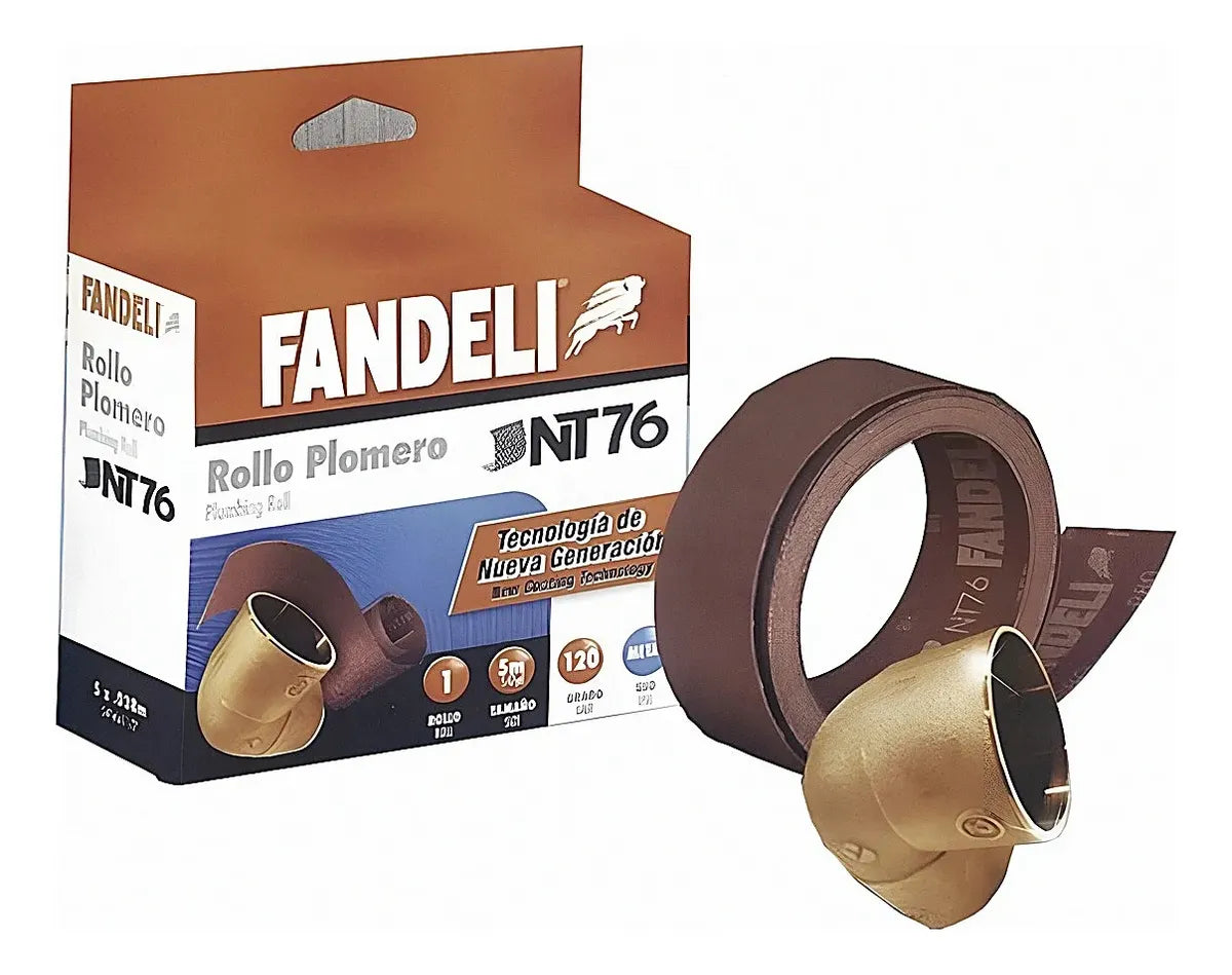Rollo Lija Plomero G120 38mmx45.7mt Fandeli