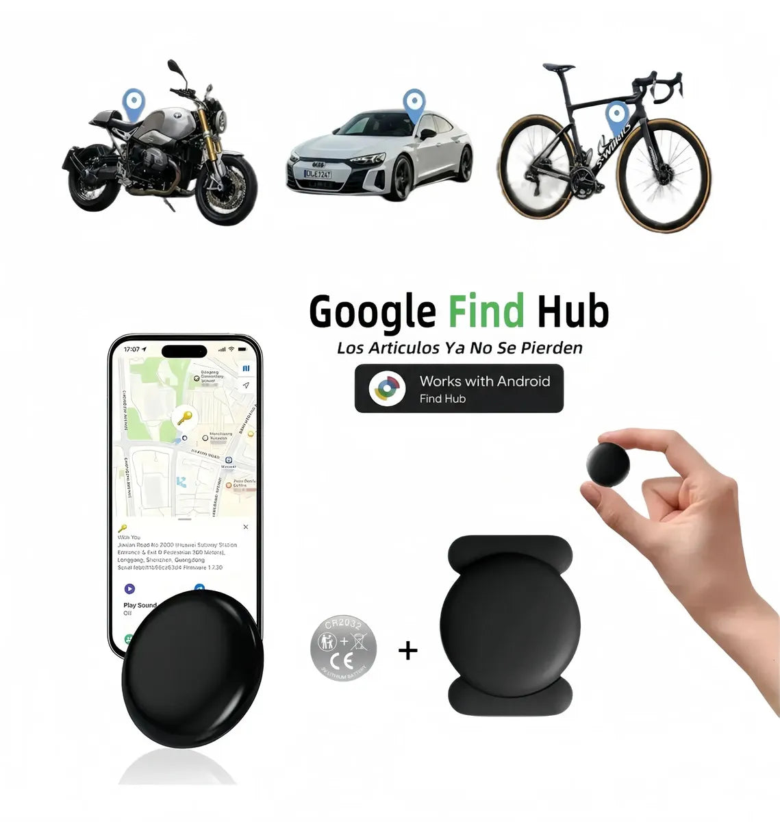 Localizador Gps Magnético Mini Para Carro Moto Universal Ios Android Impermeable Nbzani