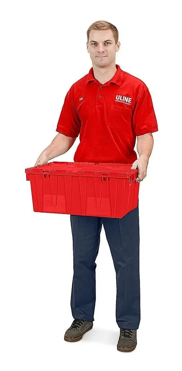 Contenedores Plásticos De Almacen - 51x36x21cm, Rojo - 3/paq