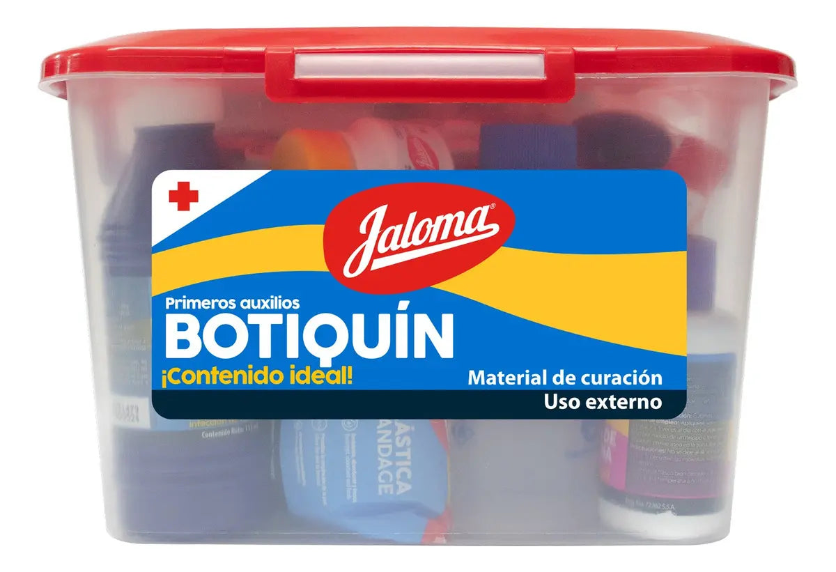 Jaloma Botiquín En Caja Plástica, Primeros Auxilios, 22 Pzas