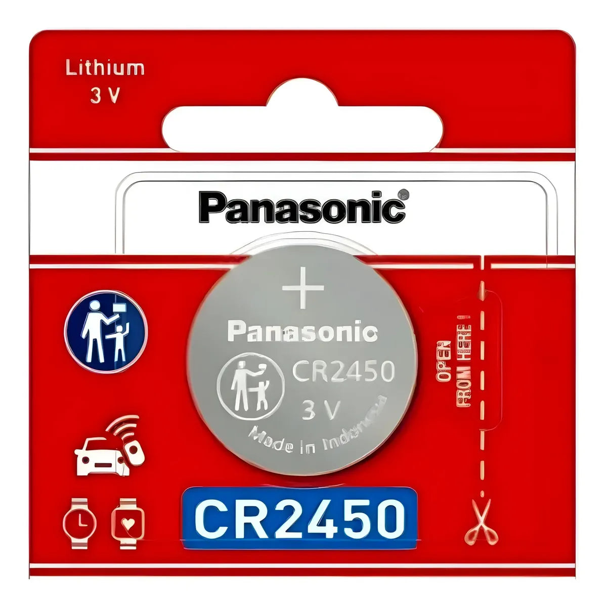 Pila Panasonic Cr2450pl Litio 3v 620mah Moneda