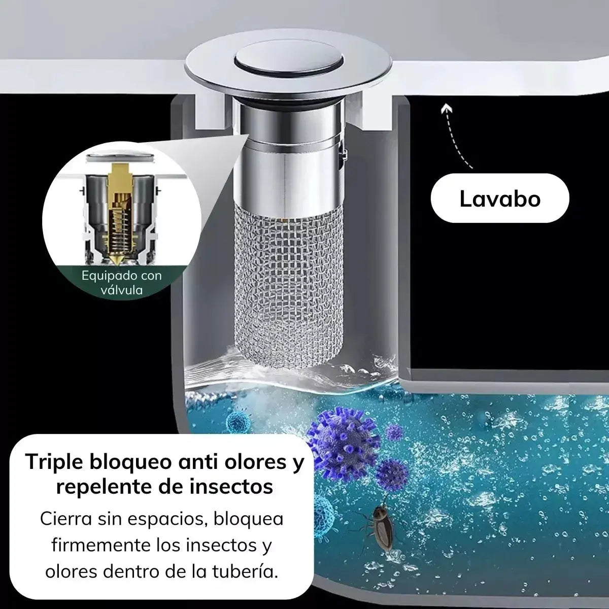 Filtro Tapón Para Ducha Fregadero Drenaje Tapa Universal