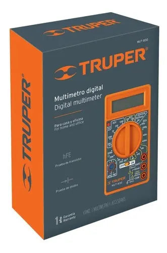 Multimetro Digital Truper Con Continuidad Audible Mut-830