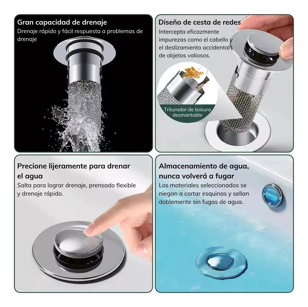 Filtro Tapón Para Ducha Fregadero Drenaje Tapa Universal