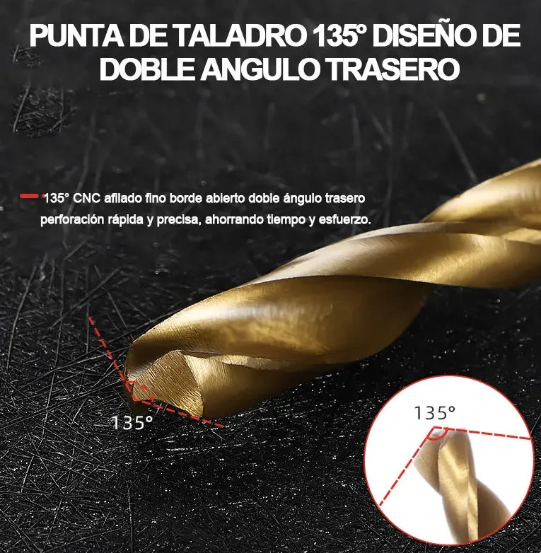 Juego 16 Brocas De Acero Para Madera, Metal Y Concreto
