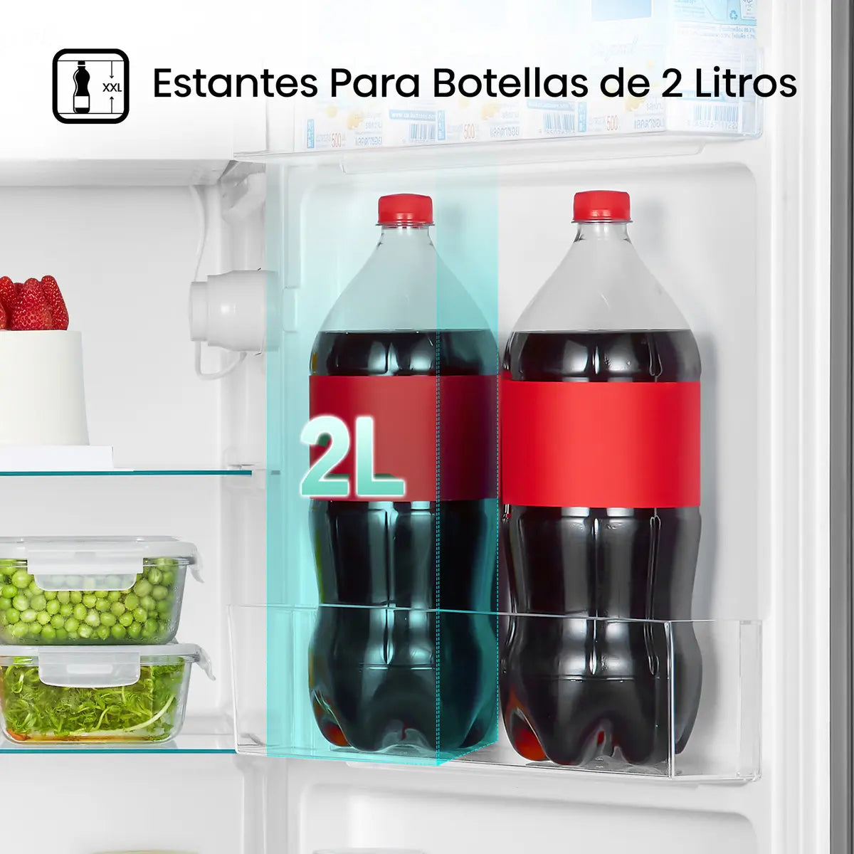 Hisense RR33D6AGX1- Frigobar,3.3 pies cúbicos,Termostato ajustable,Congelador independiente,Estantes para botellas de 2 