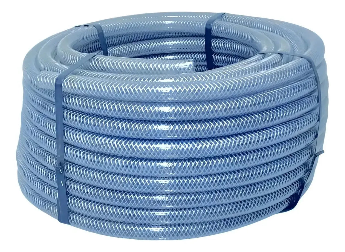 Manguera Tramada Transparente 3/4 Rollo De 15 Mts