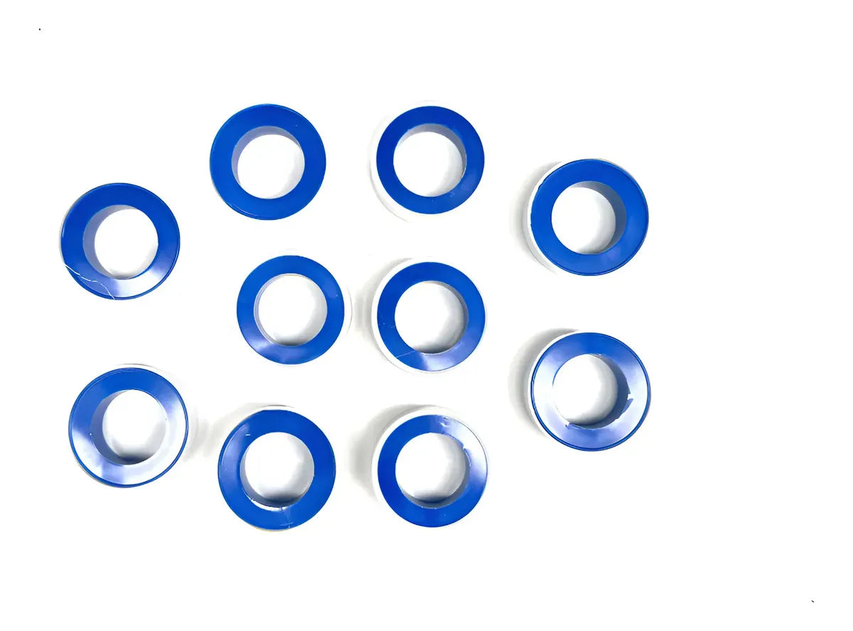 Kit Cinta Teflon 1/2 Sella Roscas Tubo Con 10 Piezas 6x12mm Blanco Teflón
