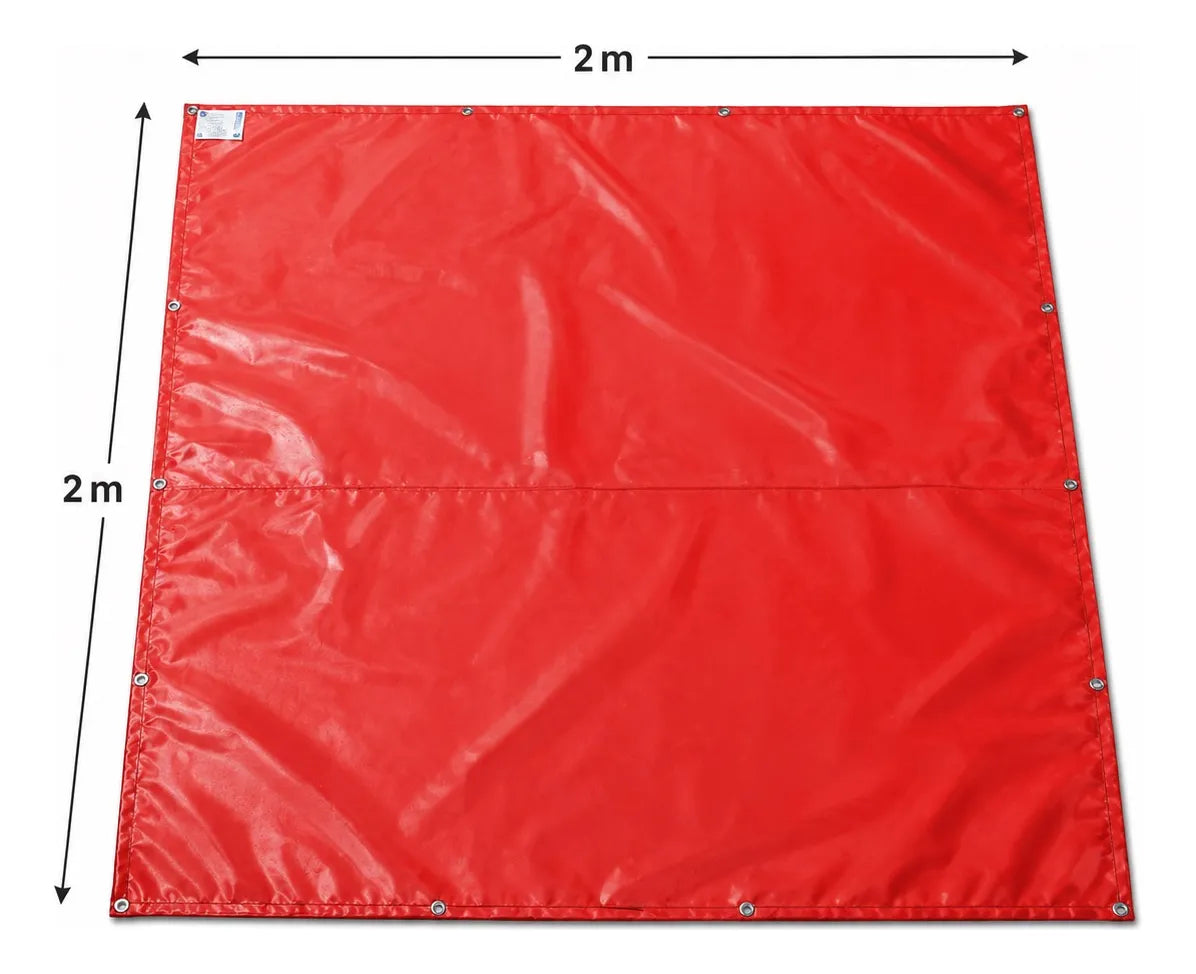 Lona Ignifuga 2x2 Mts Certicada Color Rojo