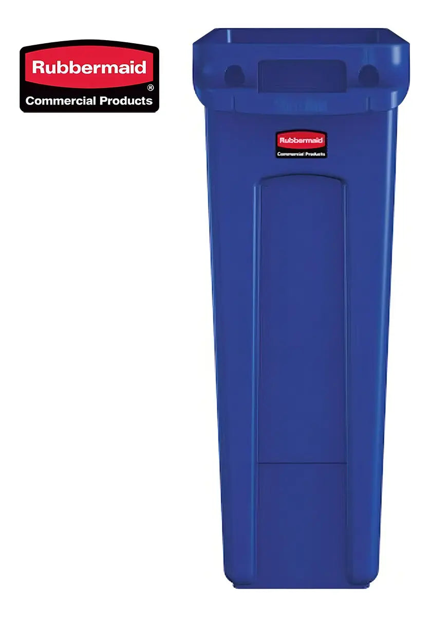Contenedor Slim Jim Con Logo De Reciclaje 354007 Rubbermaid Color Azul