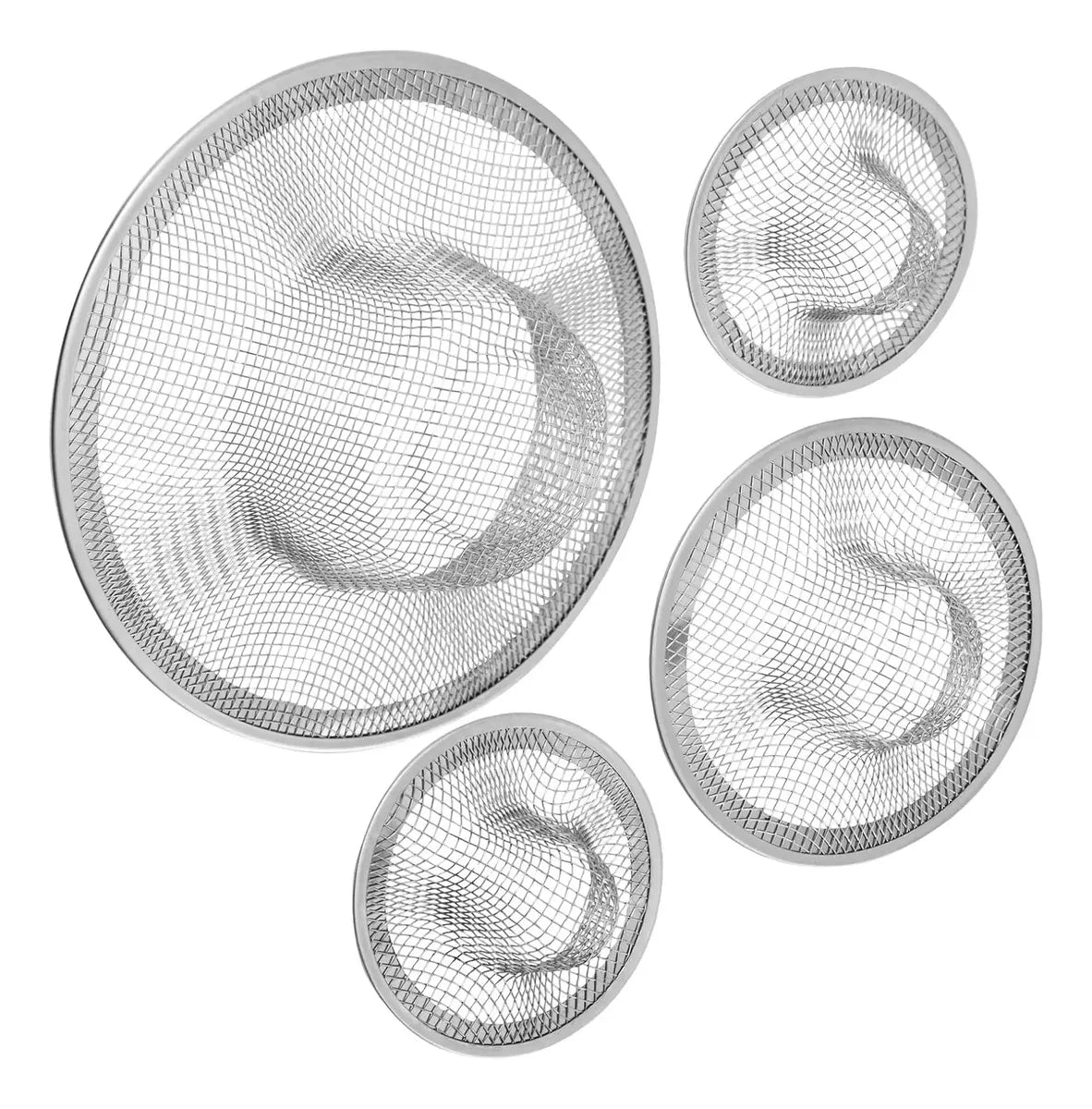 Coladeras Malla 4 Piezas Baño Fregadero Acero Inoxidable