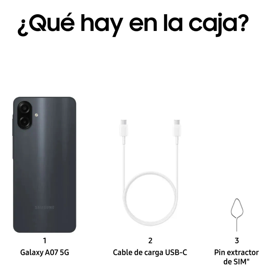 Celular Samsung Galaxy A07 Negro 128GB