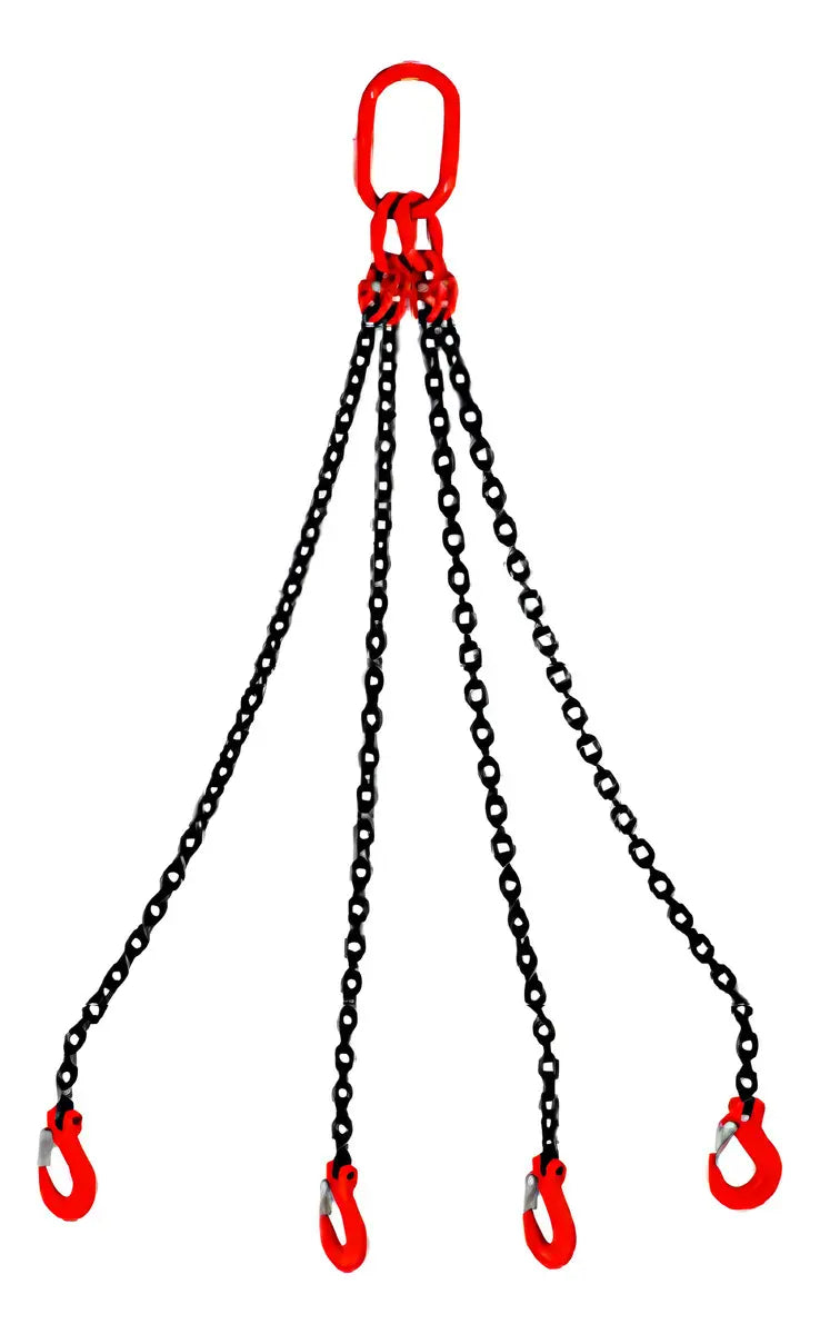 Eslinga de Cadena 1/2 Grado 80 6m 11.2 Toneladas Weston Tools Cuádruple Gancho