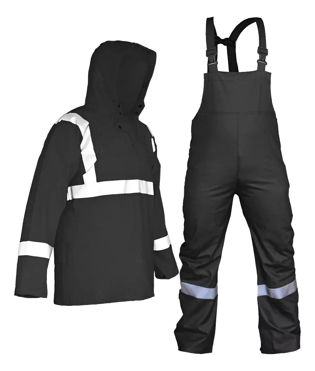 Conjunto Impermeable Peto Pvc/poliéster Reflejante Uso Rudo