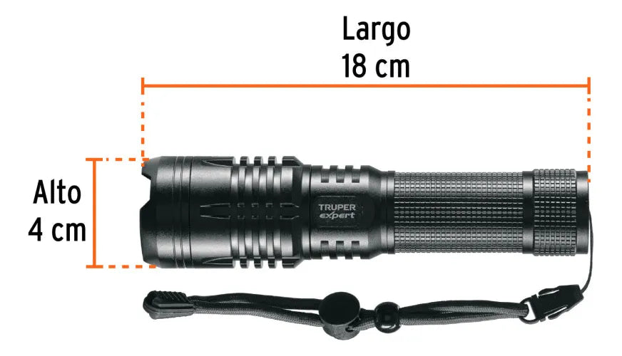 Linterna Led Recargable De Aluminio 670 Lm