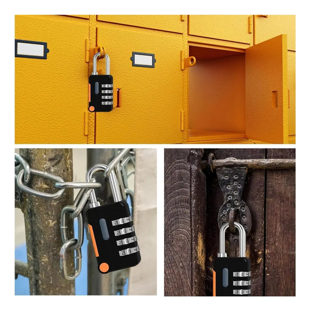 Candado De Combinación 4 Dígitos Mini Locker Seguridad