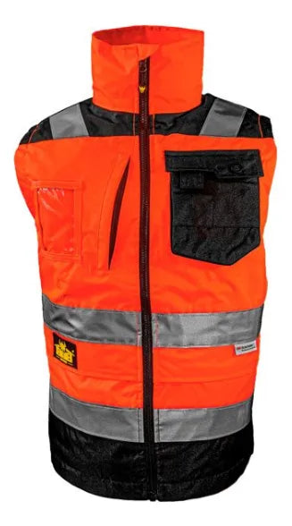 Chaleco Impermeable De Alta Visibilidad Naranja Berserker
