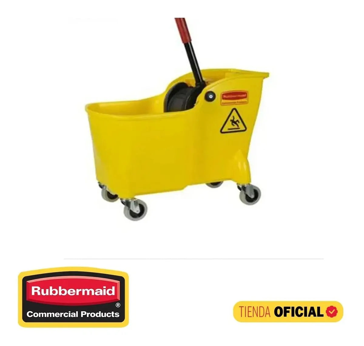 Cubeta Con Exprimidor Rubbermaid Tandem 29.3 Litros Fg7380