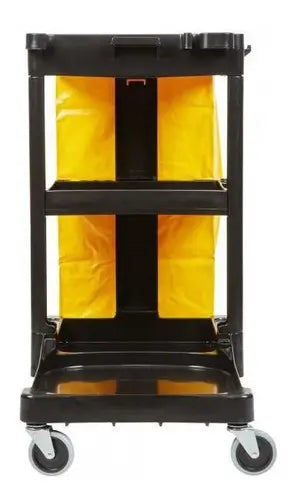 Carro De Limpieza De Servicio Tradicional 6173 Rubbermaid Negro
