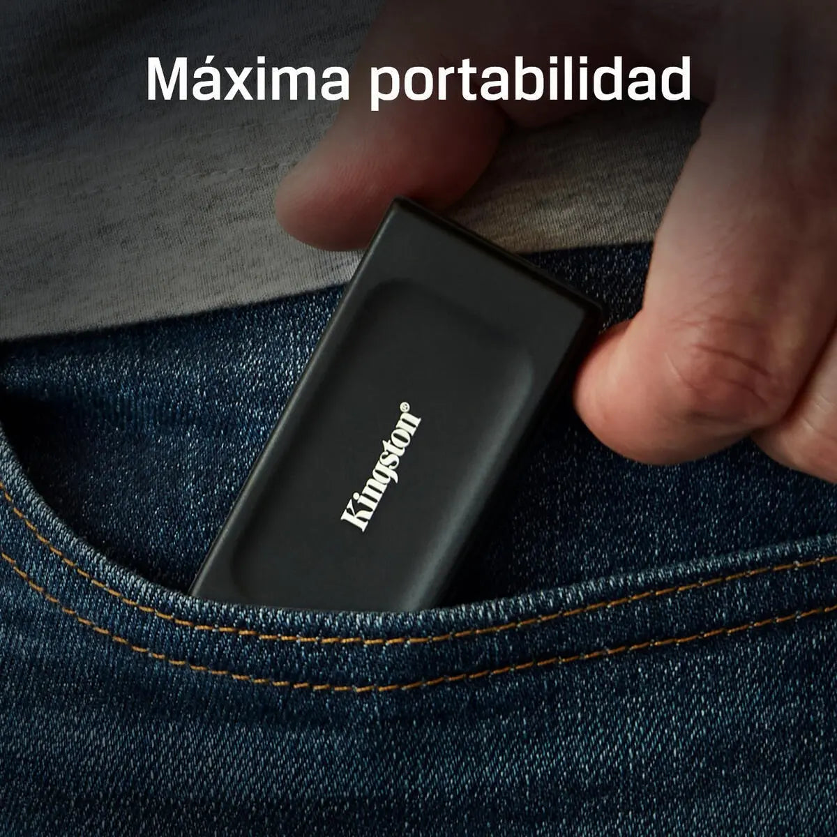 Unidad Estado Solido Kingston Ssd Xs1000 Externo 1tb Usb 3.2 Color Negro